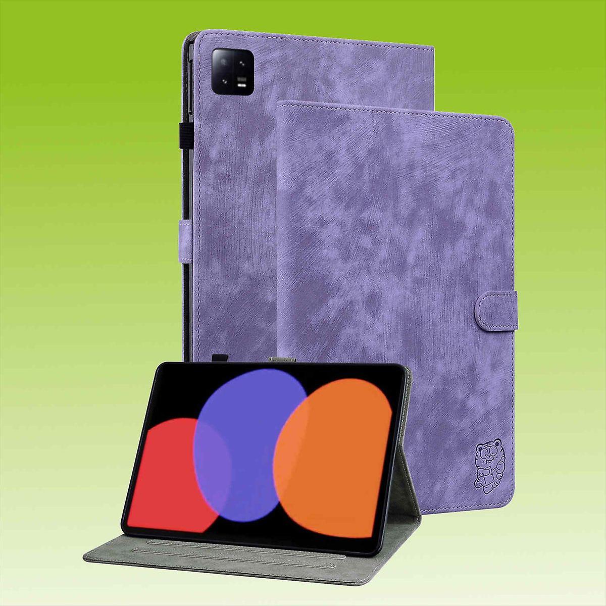 For Xiaomi Pad 6 / 6 Pro Artificial Leather Sand Tiger Style Tablet Case
