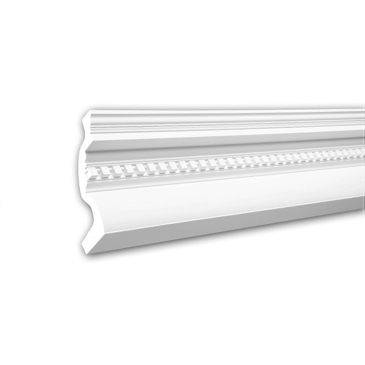 e-Delux GmbH 1 x Corniche 150152 Profhome blanc Mousse de polyuréthane rigide prétraité léger, solide, indéformable