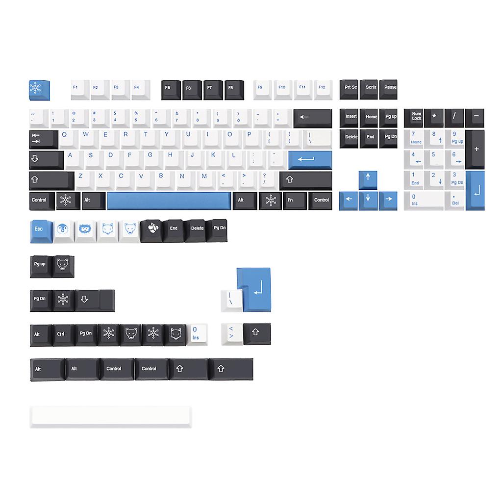 137 for Key Caps Covers Dye Subb PBT North Pole -Arctic Mechanical Keycaps Set