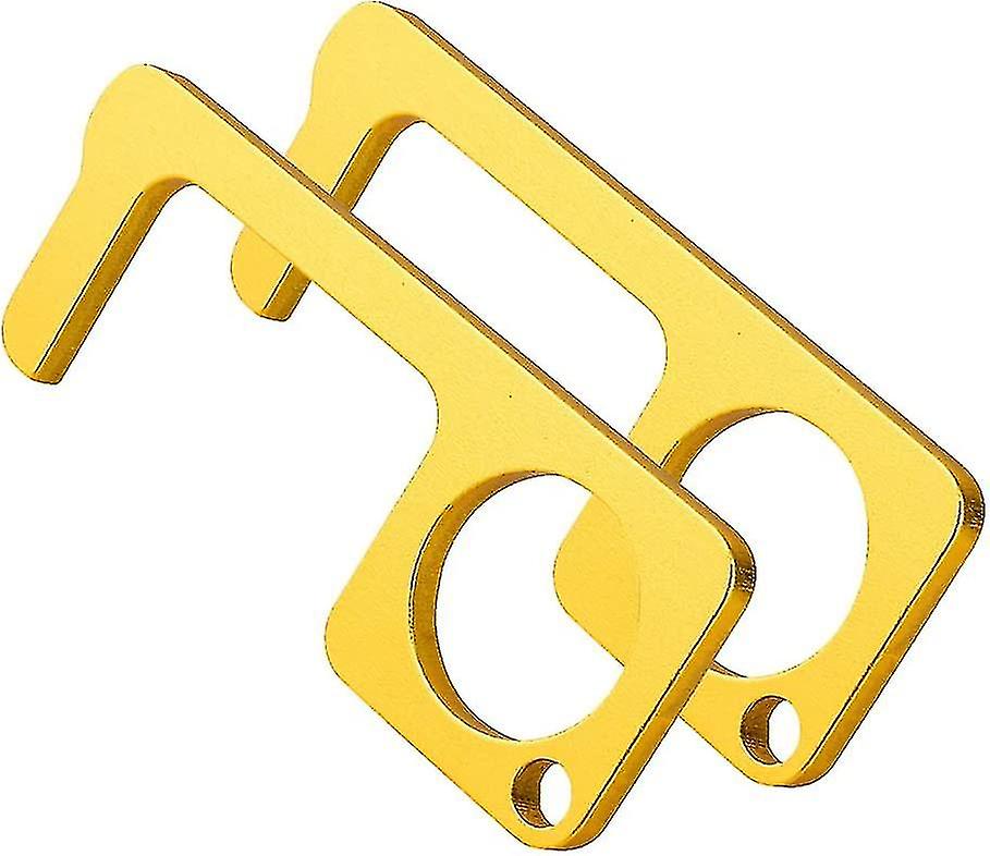 Door Opener Tools Contactless Door Opener Brass No-touch Door Opener Key Tool Portable Elevator Push Stick For Outdoor