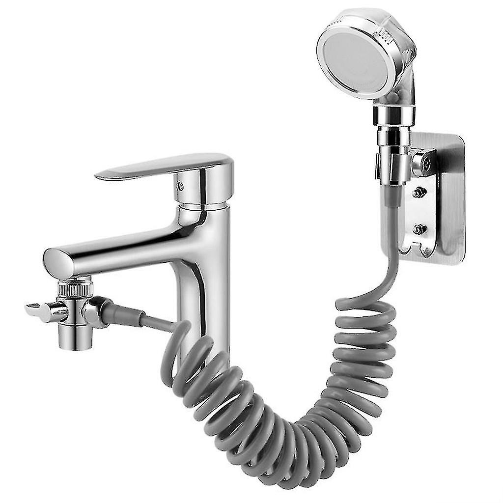 Retractable Spring Hose Flexible Telescopic Shower Hose Black/ Gray/ White