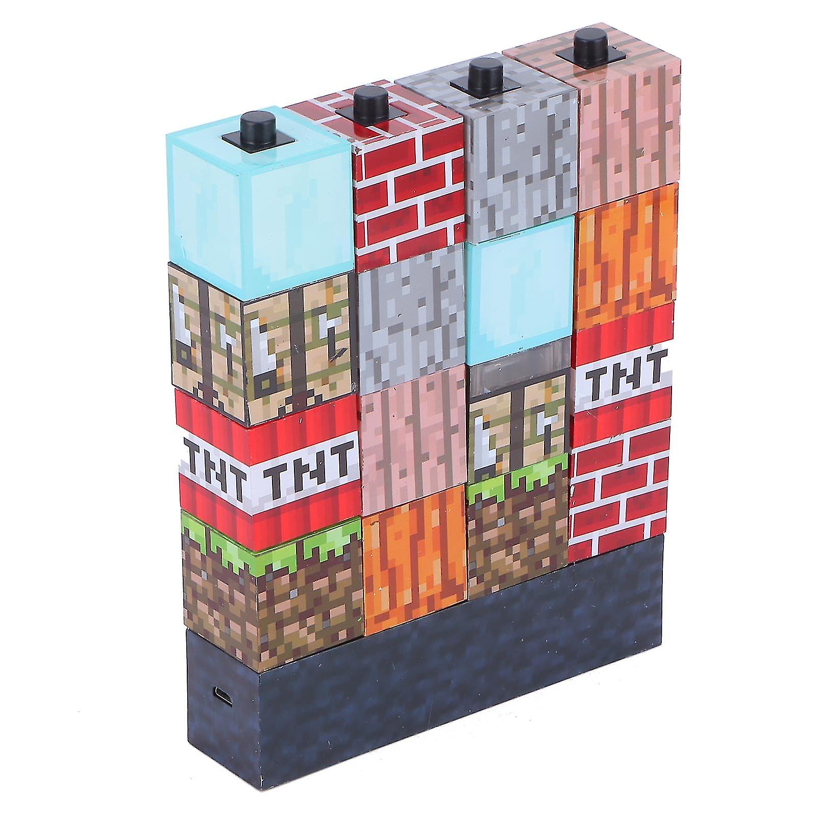 Building Block Lamp USB 15.4x12.2x3.1cm White Light Night Light