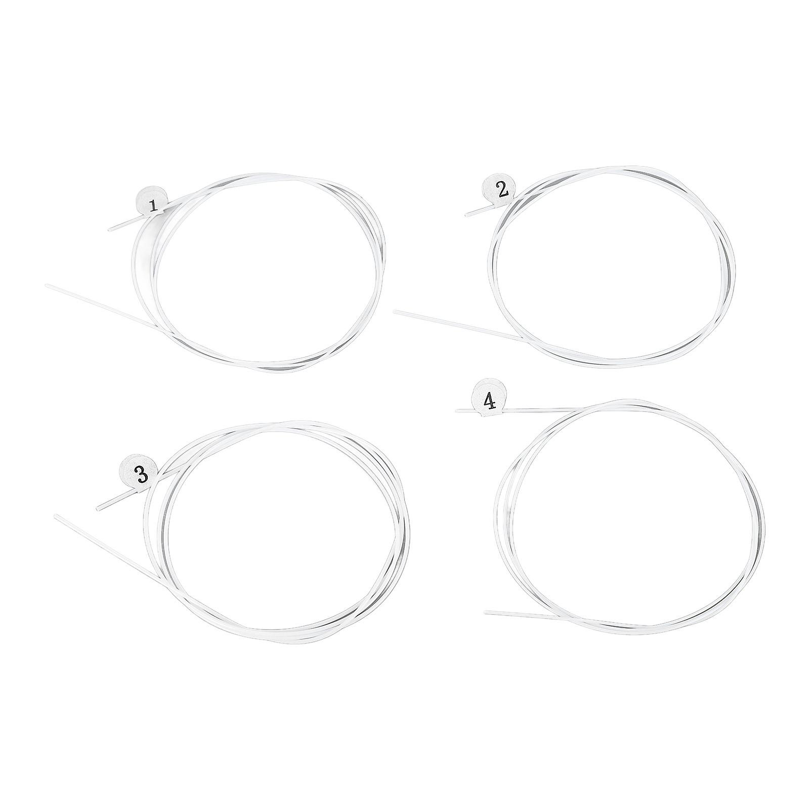 4Pcs Ukulele String Nylon String Good Sound Quality White Instrument Accessory for Replacement