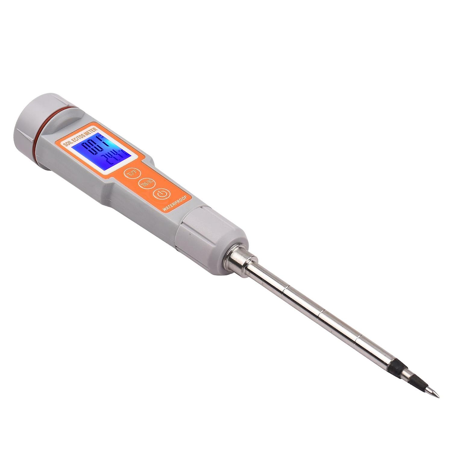 Soil Tester 3 in 1 Multifunction EC/ TDS/ Temperature Digital Soil Test Probe Meter with Backlight S