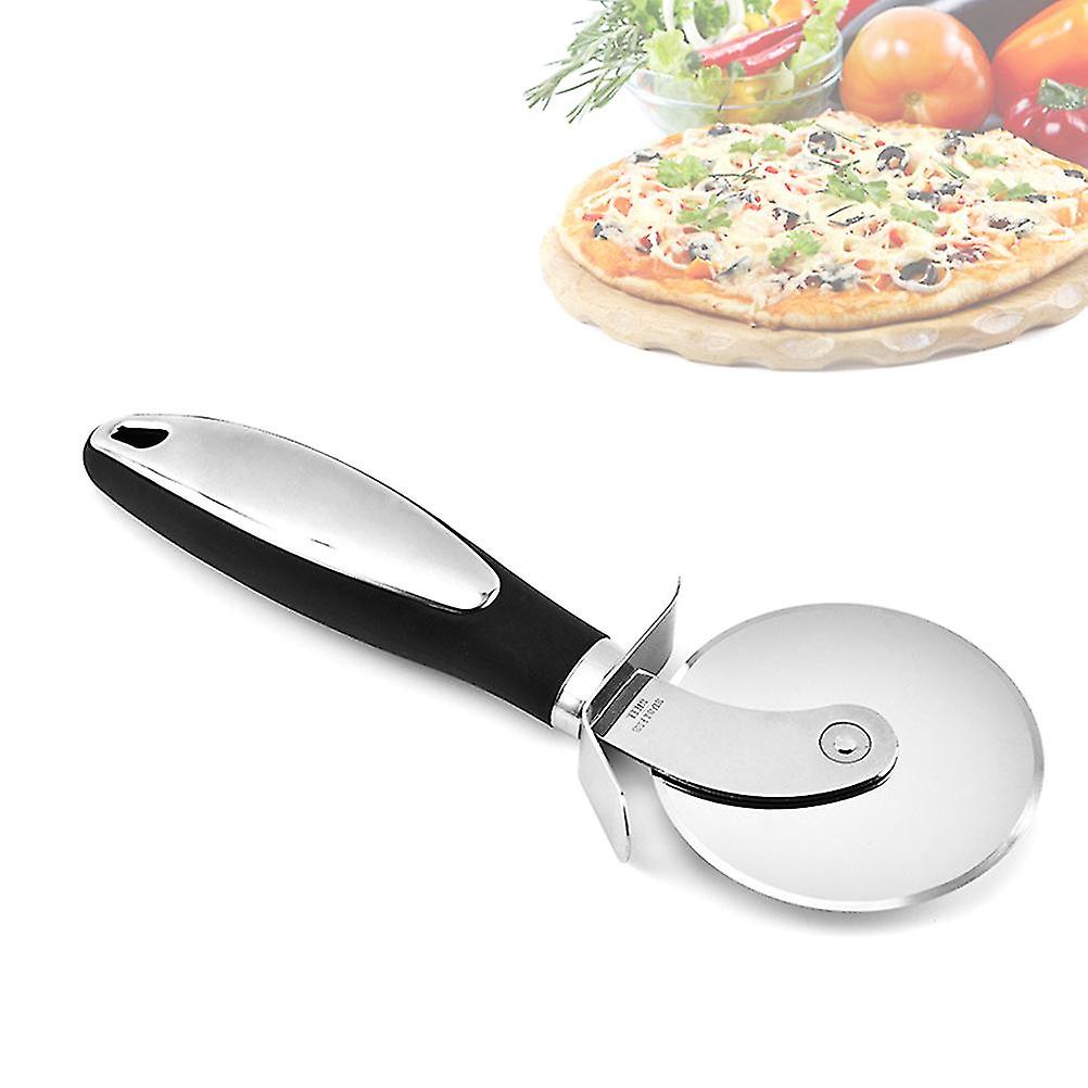 Stainless Steel Pizza Cutter Wheel with Anti Slip Grip Handle, Sharp Rotary Kitchen Pizza Slicer for Easy Cutting and Serving