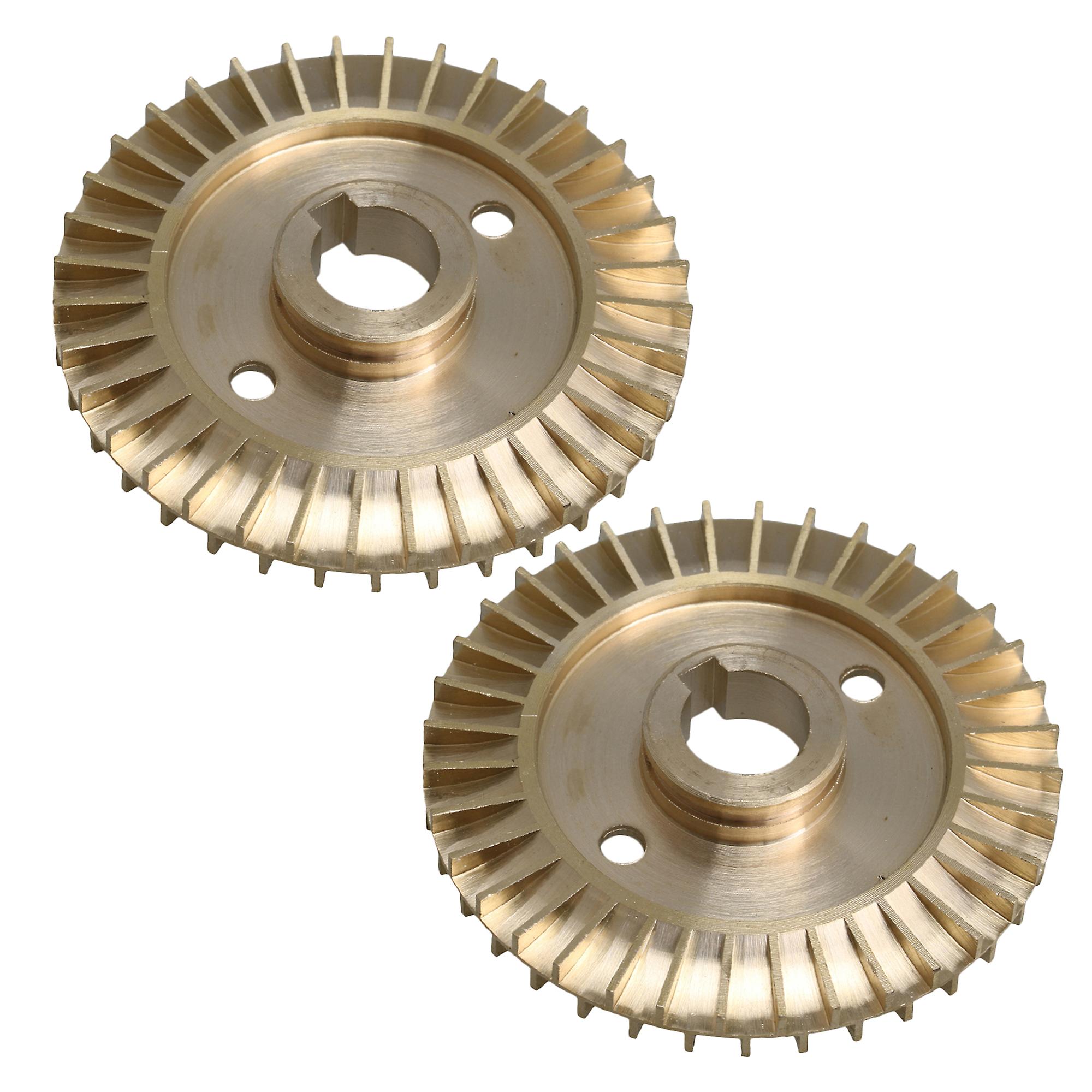 2pcs 6cm OD 1.2cm ID Brass Double-sided Keyway Impeller Pump Accessories