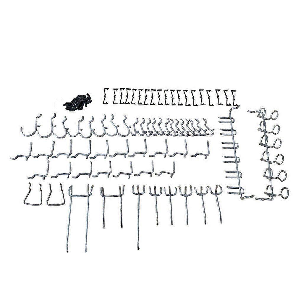 51 Pcs Pegboard Hook Nickel Plated Hanging Hook Combination Kit for Hammer Wrench Pliers