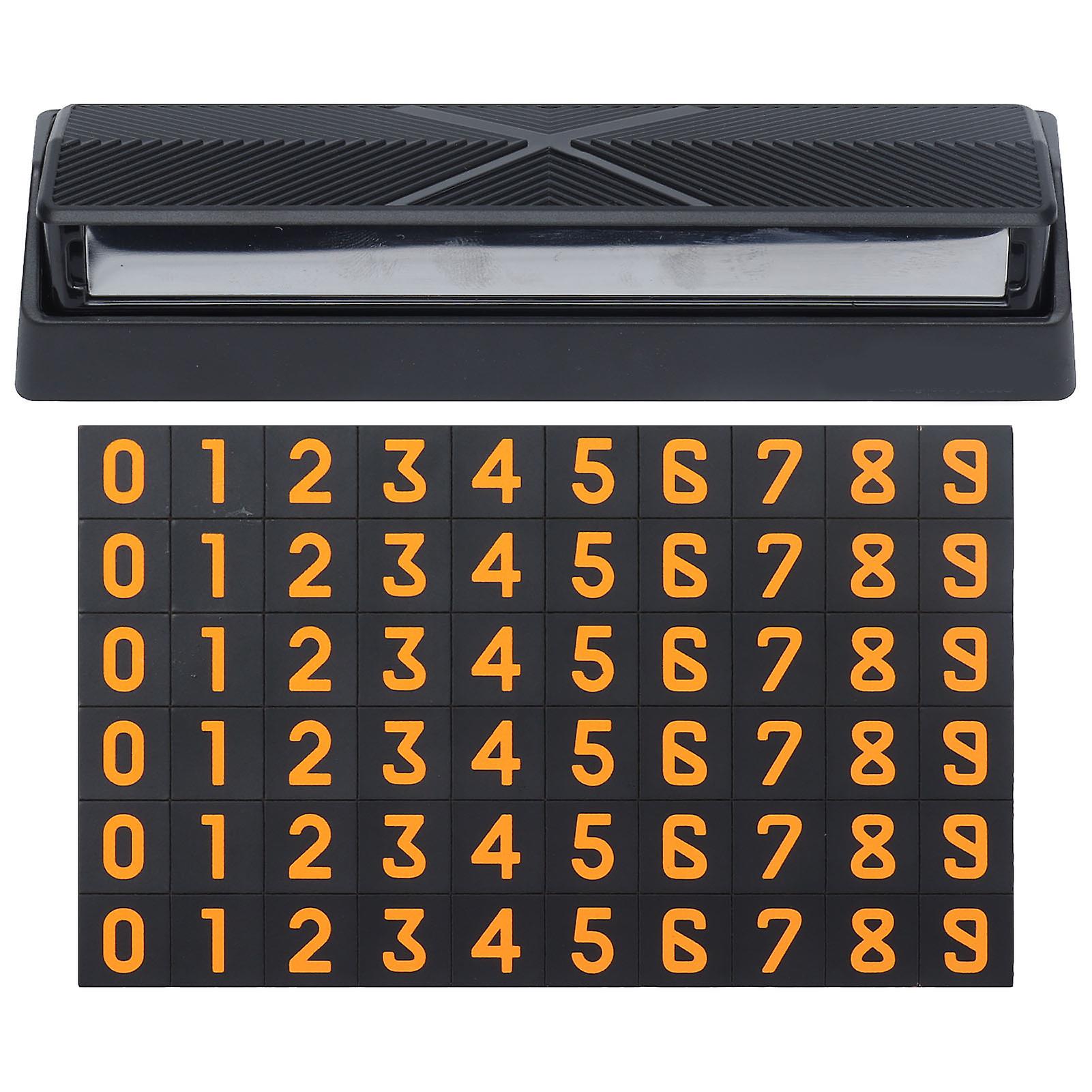 Car Temporary Parking Sign Concealed Phone Number Card Black Temporary Parking Number Plate