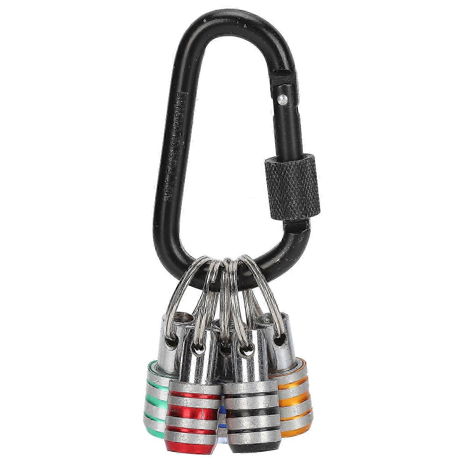 Lot de 5 embouts de tournevis à tige hexagonale 1/4 po à dégagement rapide pour porte-clés