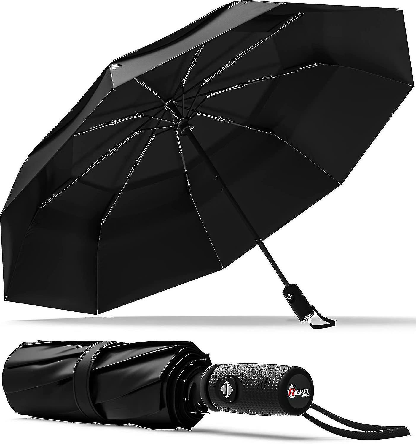 Windproof Travel Umbrella - Wind Resistant, Small - Compact, Light, Automatic, Strong, Mini, Folding And Portable - Backpack, Car, Purs