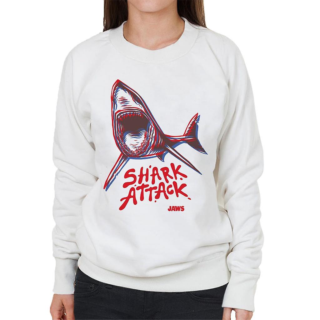 Jaws Neon Shark Attack Women's Sweatshirt