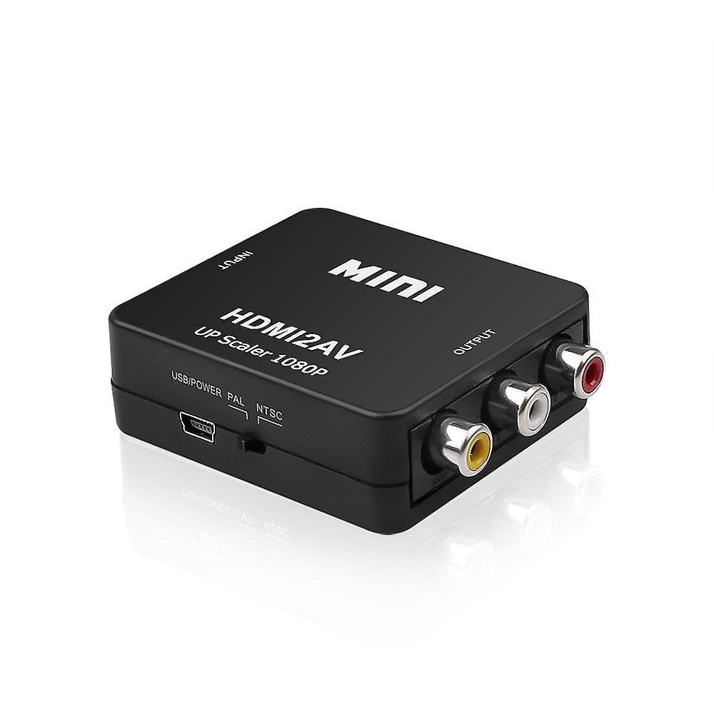 HDMI-kompatibel zu AV RCA CVSB L/R Video 1080P Scaler Adapter Konverter Box HD Video Composite Adapter Unterstützung NTSC PAL-Ausgang