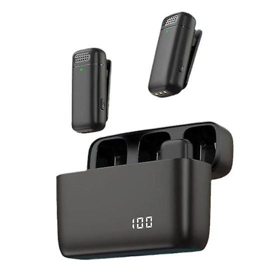 Wireless Microphone Low Latency Fast Connection Noise Reduction Plug-Play Mini Size Rechargeable Lavalier Microphone