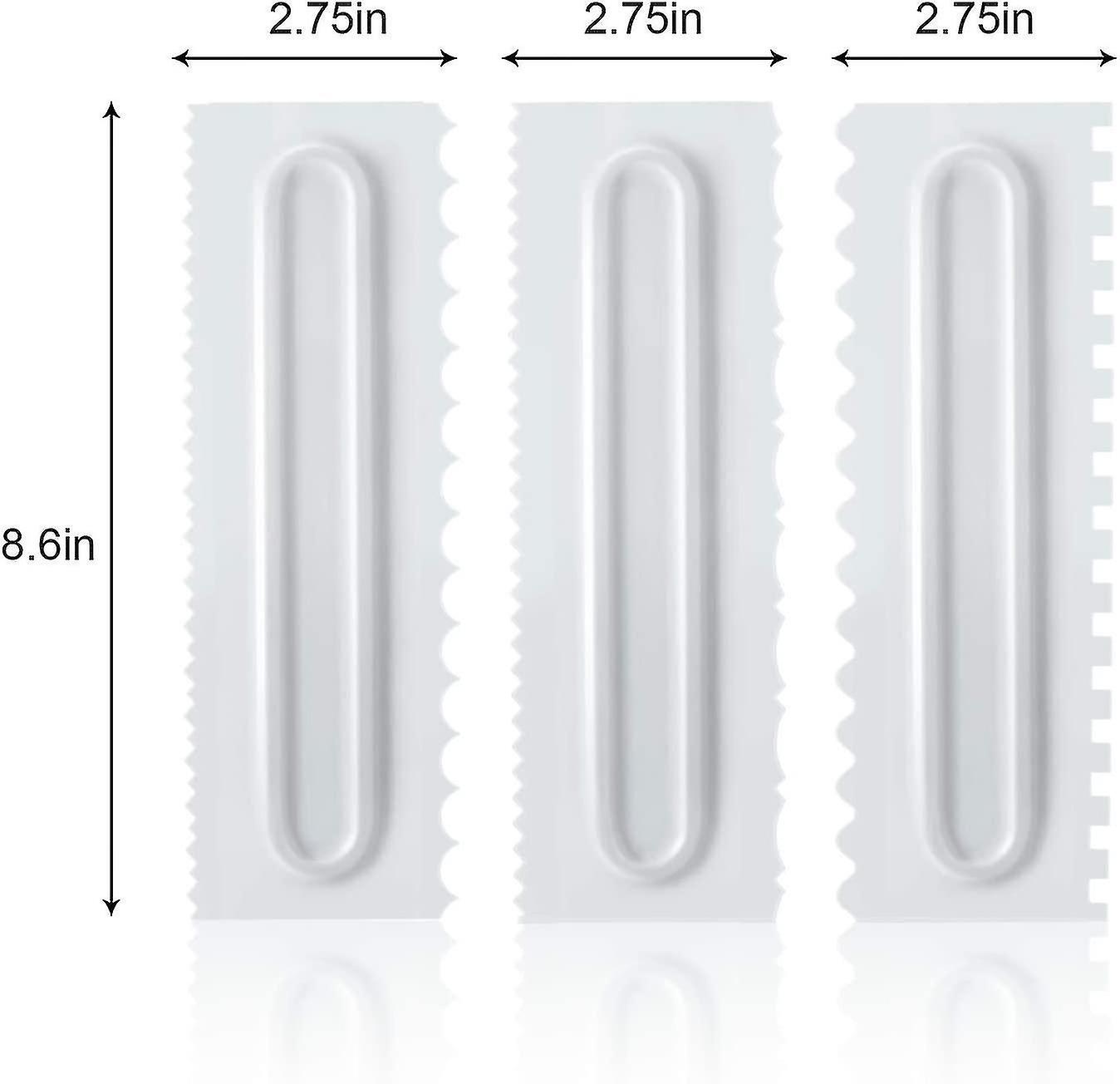 Cake Scraper 6pc,decorating Comb,plastic Sawtooth Cake Scraper Polishe