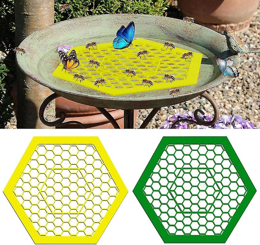 3D Printed Floating Bee Island Bee Waterer, 2pcs Bee Cups for Garden, Bee Drinking Cups for Garden,