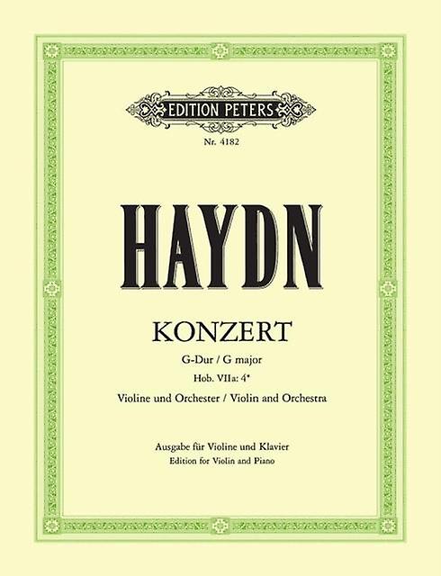 Violin Concerto In G Hob. Viia4 Paperback Book