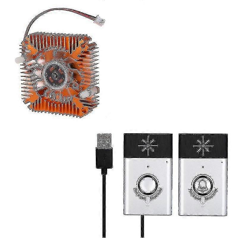 Pc computer laptop cpu vga video card 55mm cooler cooling fan heatsink with wireless intercom doorbe