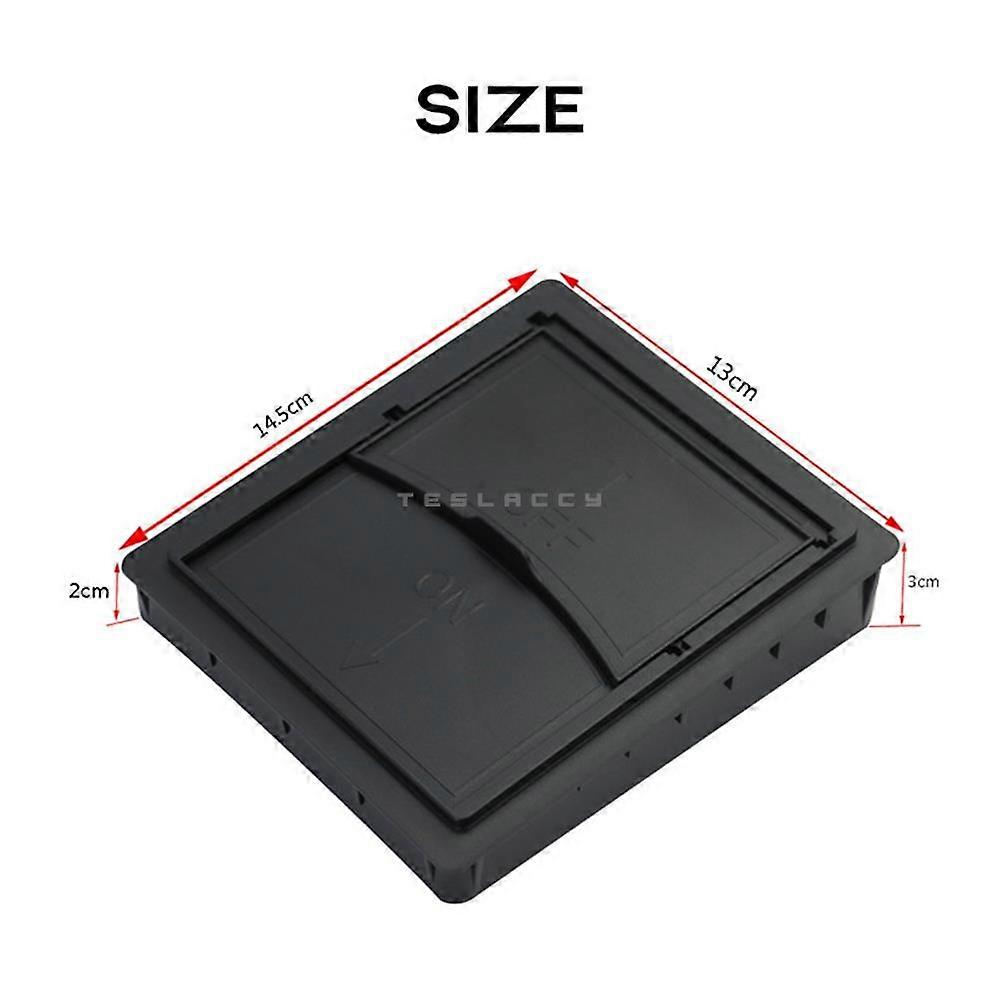 For Tesla Model 3 Y Car Central Armrest Concealed Storage Box Hidden Case Secret Private Organized Container Slide to Open Close