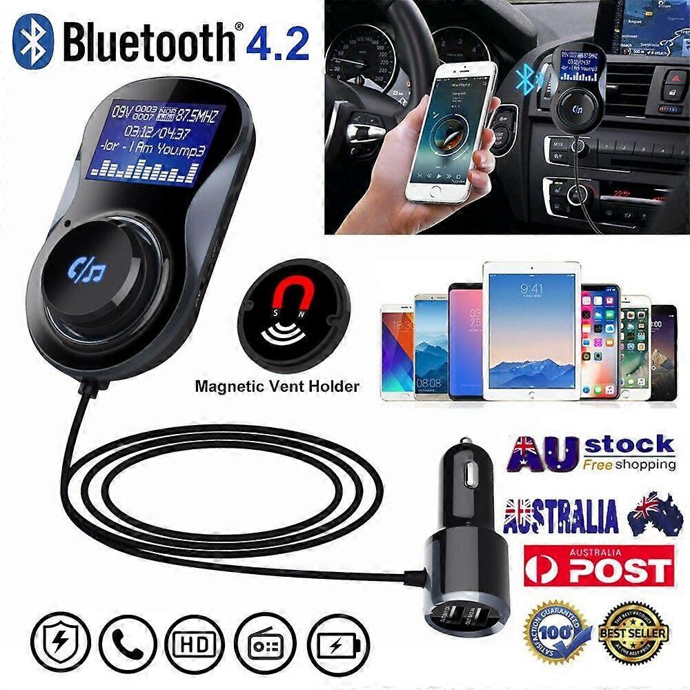Handsfree Wireless Bluetooth Car Kit FM Transmitter Radio MP3 Player USB Charger