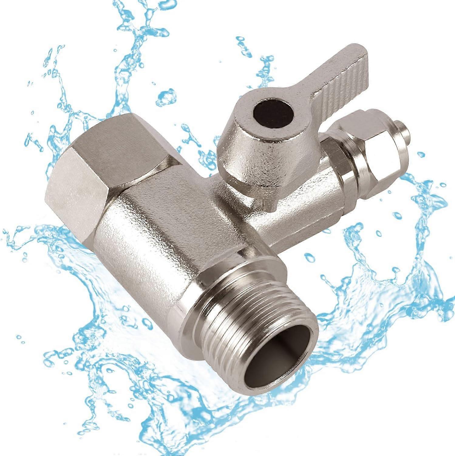 Shop down valve adapter T-piece, water connection adapter hose water connection, 3/8 x 3/4 t-piece hose water connection from 2 devices water connecti