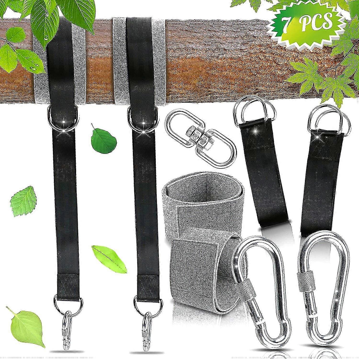 cygjing Hammock Strap,Hanging Strap,High Quality Hanging Straps for Hammock and Garden Swing,Max Load 1000kg(Black)