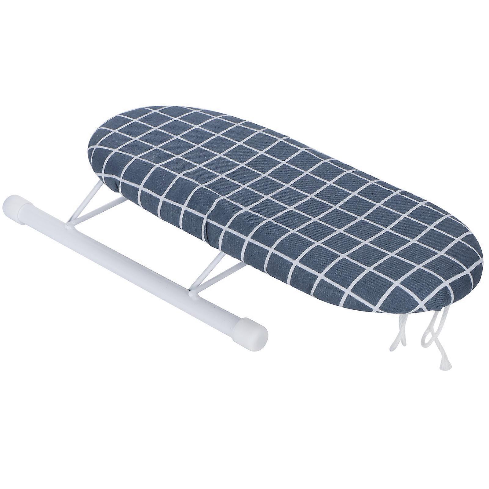 Ironing Board,Mini Small Folding Ironing Board Tabletop Ironing Board Sleeve Cuffs Collar Ironing Board for Home Travel Use Grid Classic[D]