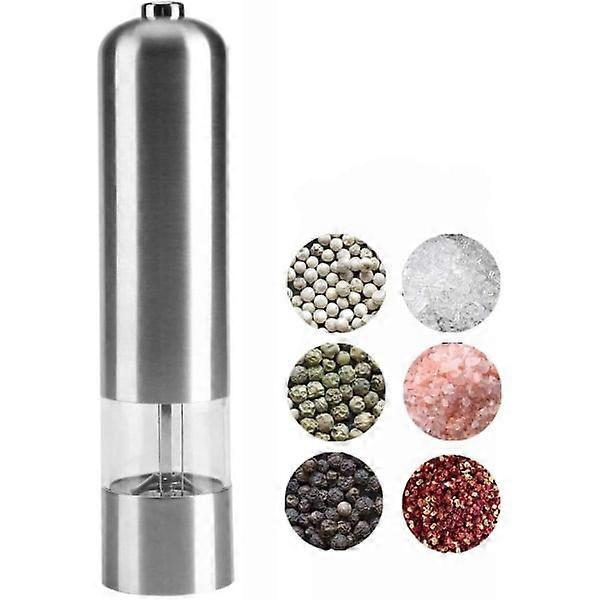 Electric pepper mill, automatic pepper mill, brushed rust