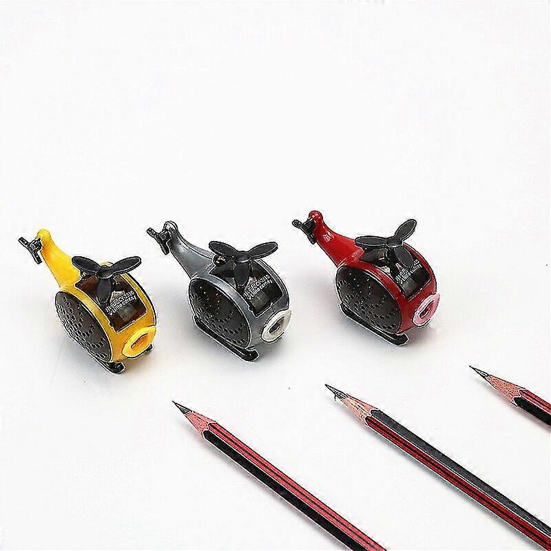 3pcs Cute Creative Pencil Sharpener Helicopter Modeling Student  Pencil Learning Tool Children Gift Prizes