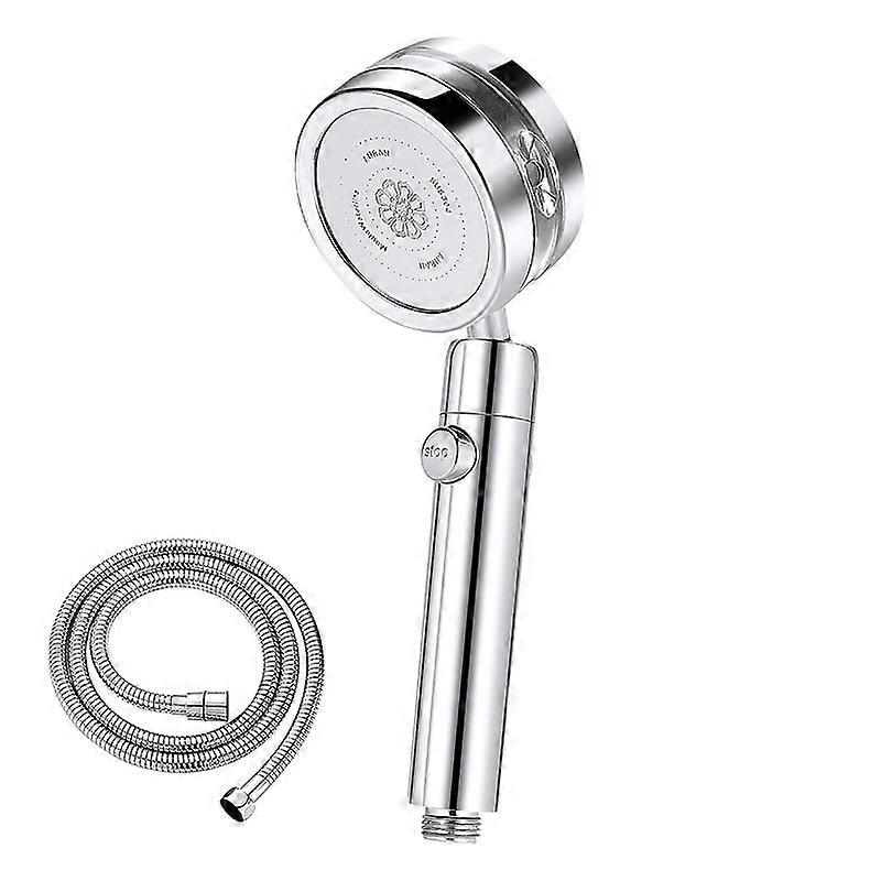 Shower Head and Hose Rotatable 360 with High Pressure and Rain Mode Built in Pressure Fan, Gold