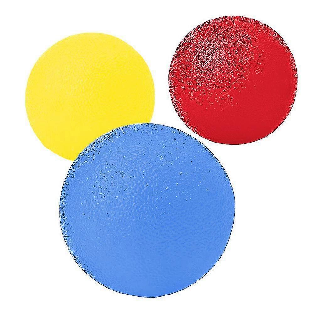 3Pcs Round Grip Ball-Orange+Blue+Green