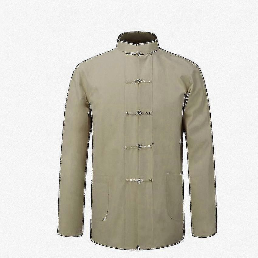 Nouveau Mâle Coton Chemise Traditionnel Chinois Hommes Manteau