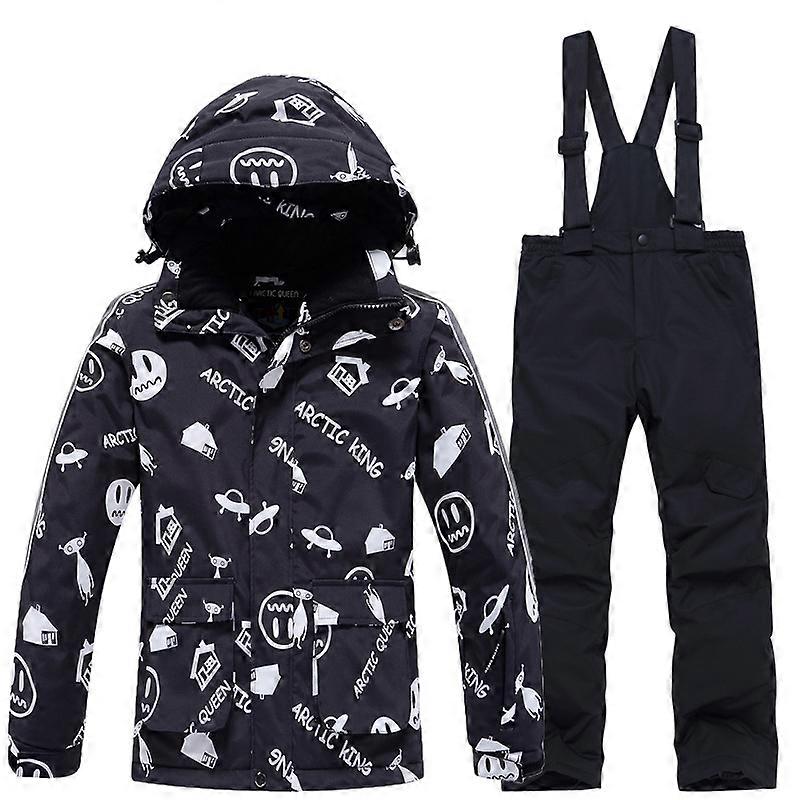 Hiver -30 Enfants Costume De Ski Professionnel Ski Snowboard Enfants Veste et Pantalon Chaud Imperméable Costume De Neige - 1026 Set
