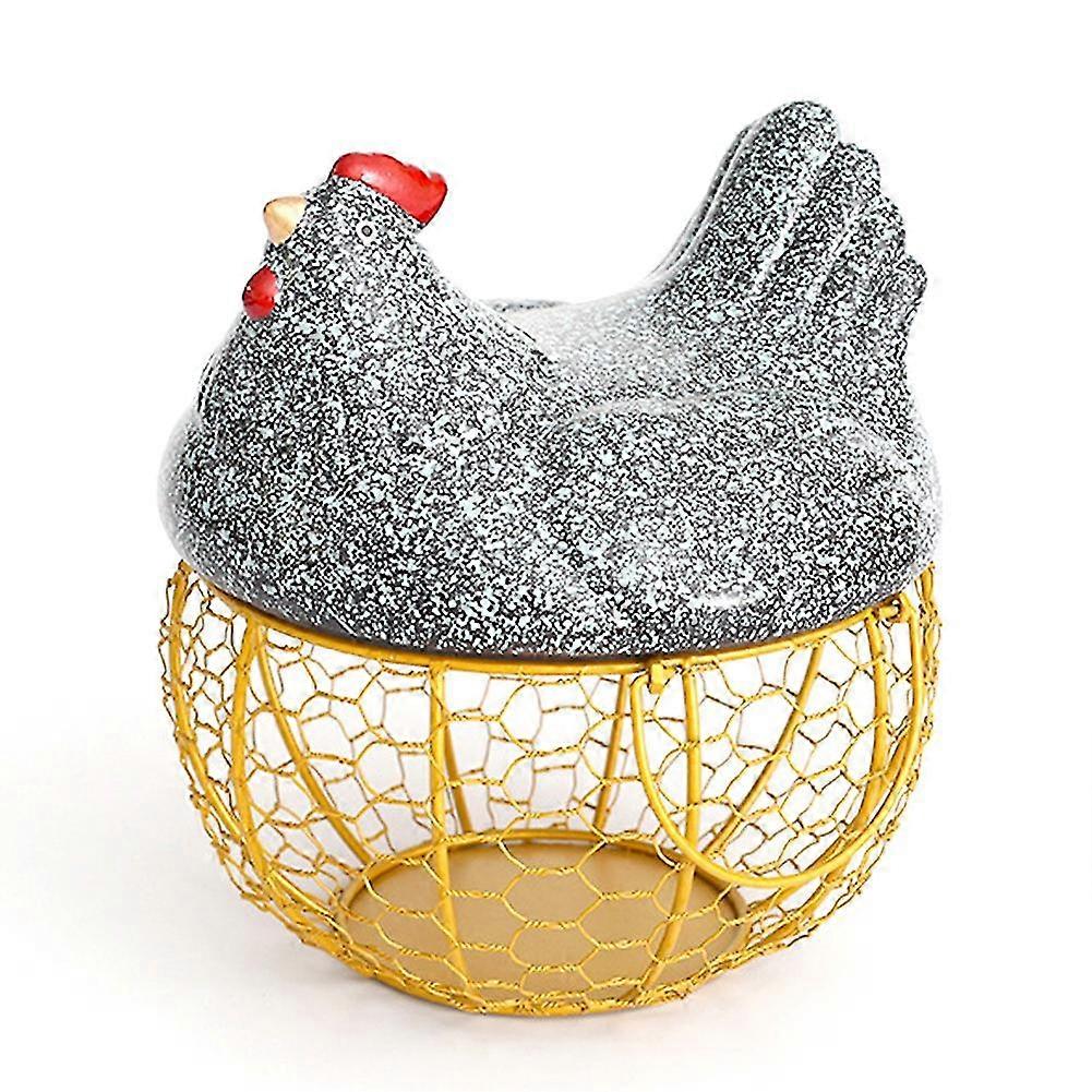 Iron Eggs Storage Baskets Snack Fruit Basket Creative Collection C