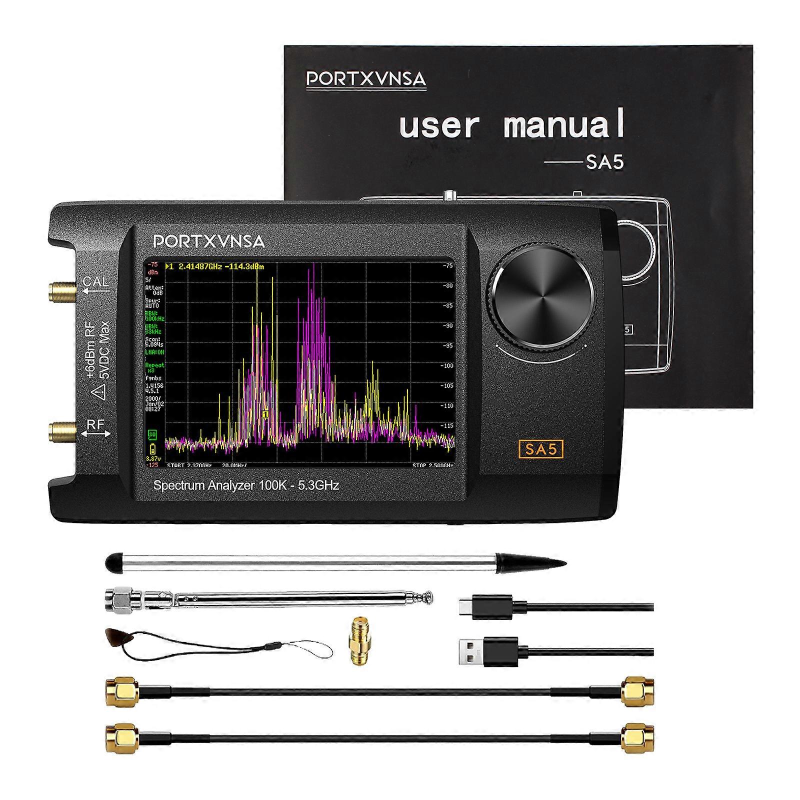 SA5 100K-5,3 GHz 4" IPS LCD-Display Spektrumanalysator Signalgenerator Handheld