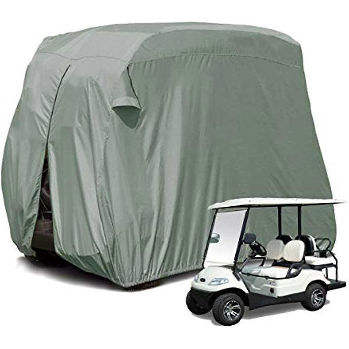 2022 Αναβαθμισμένο κάλυμμα καροτσιού γκολφ συμβατό με EZ GO Club Car Yamaha Movaland Custom Cart Cover με υλικό 300D + Extra PVC Coating Waterproof Dus