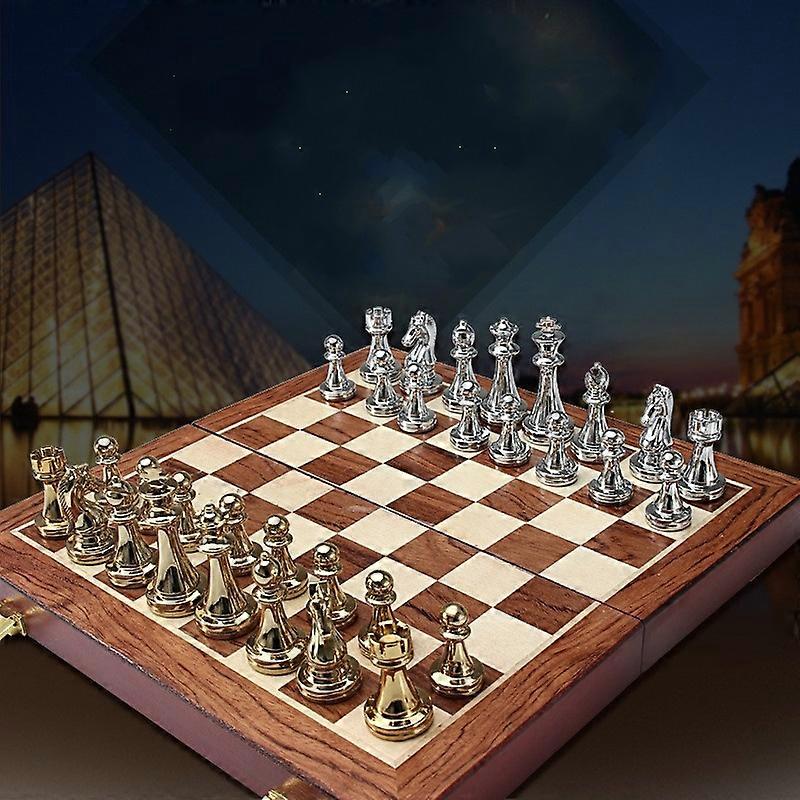 Zinc Alloy Simple European Chess Board Chess Set European Chess Set