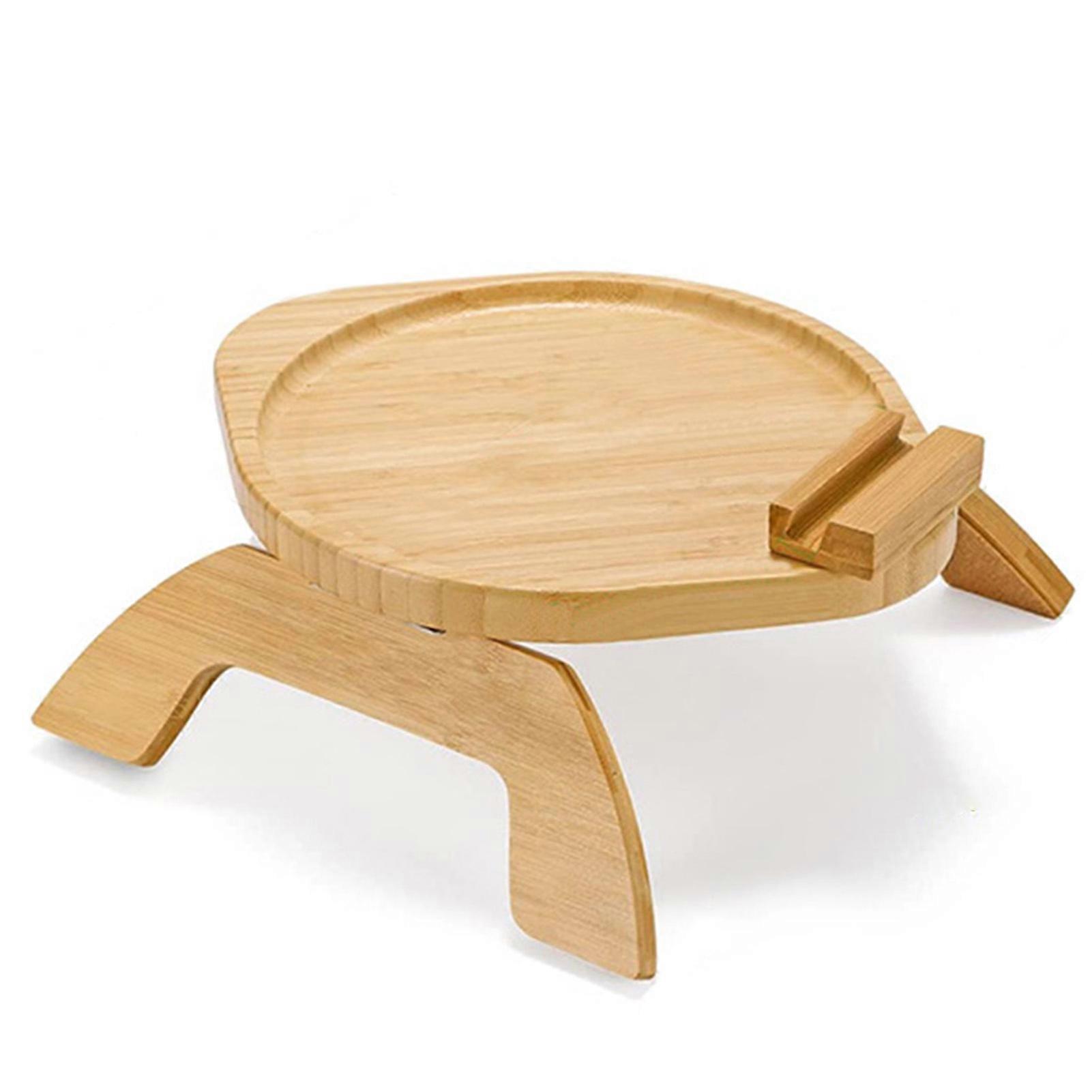 Sofa Armrest Tray with Swivels Phone Stand Space-Saving Couch Arm Tray for Phones Tablets