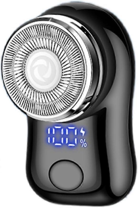 for  Men's Electric Shaver Mini Shaver One-Button Use Electric Razor for Men Rotary Portable Mini Shaver Pocket Size, Rechargeable, Wet&Dry, Travel, H