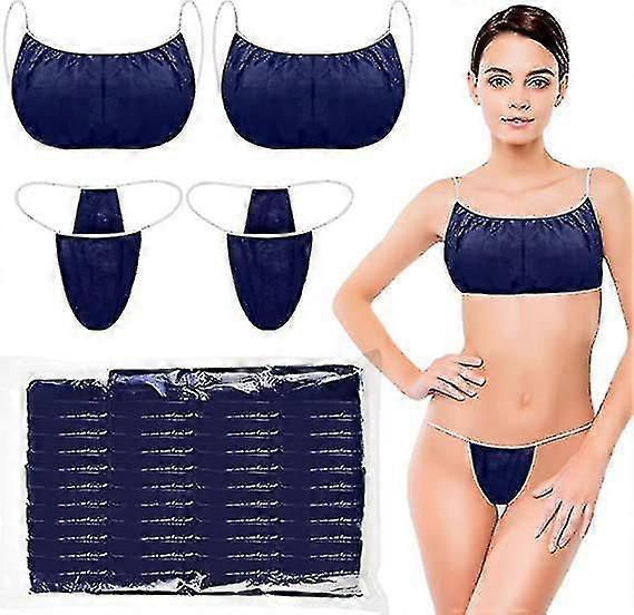 50pack engångs non woven underkläder trosa set kvinnor engångs underkläder spa bikini string