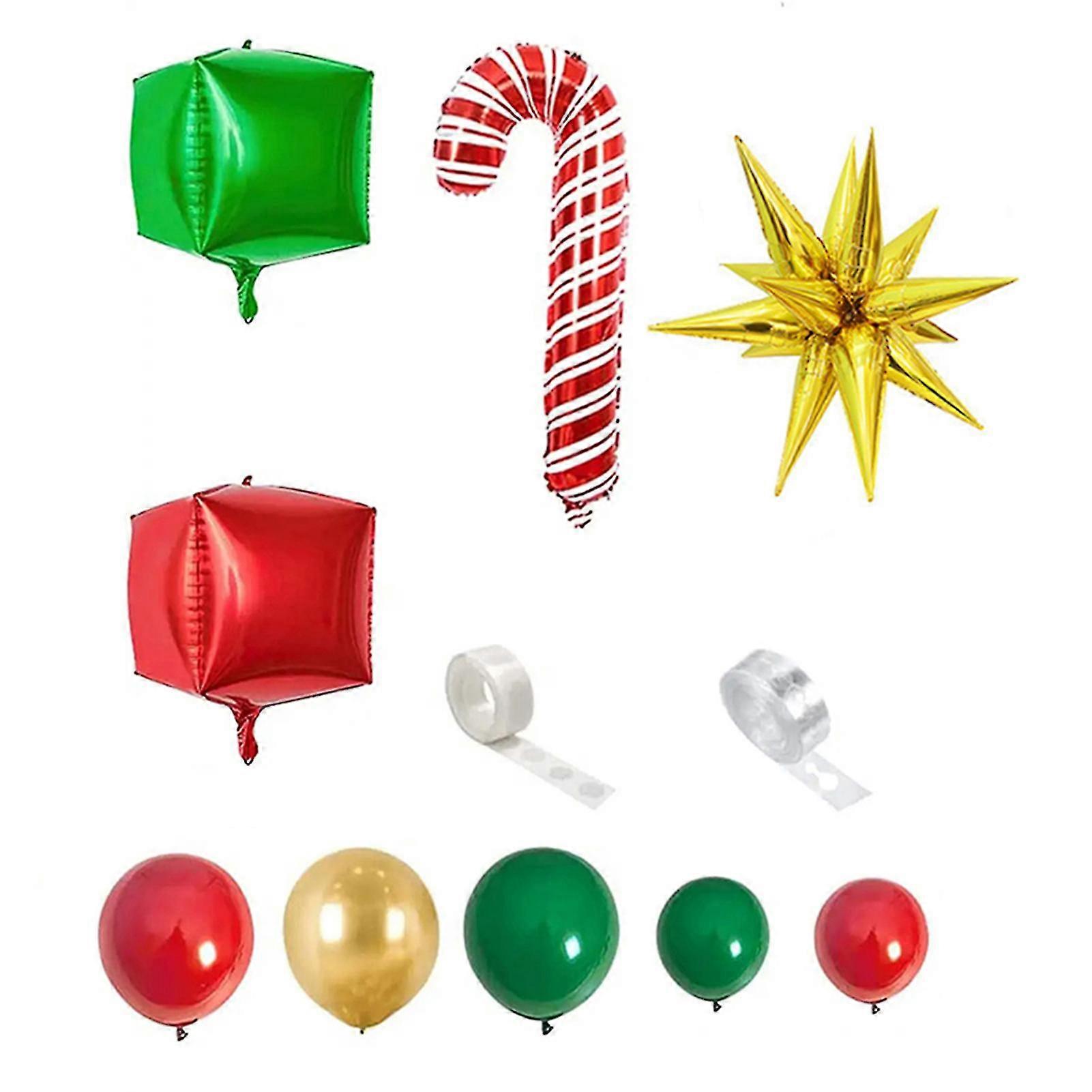 Christmas Balloons Garland Set with Stars Balloons Multi-Purpose Home Decorative Tool for Indoor