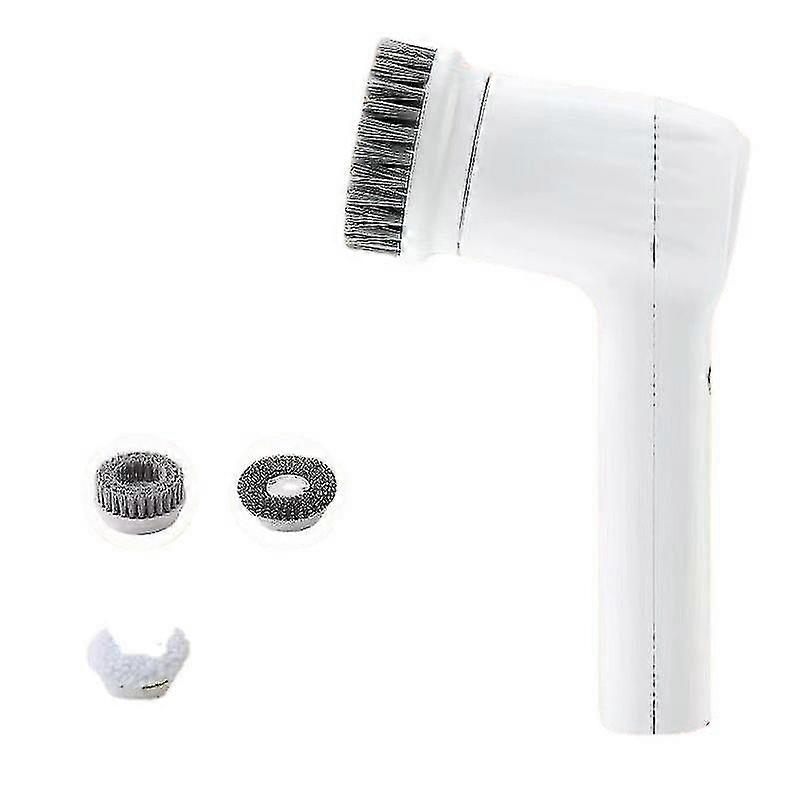 Electric Cleaning With 3 Interchangeable Heads And 2 Speeds, Cordless Brush For Cleaning The Bathroom, Tiles, Car, Floor, Kitchen And Much Mor
