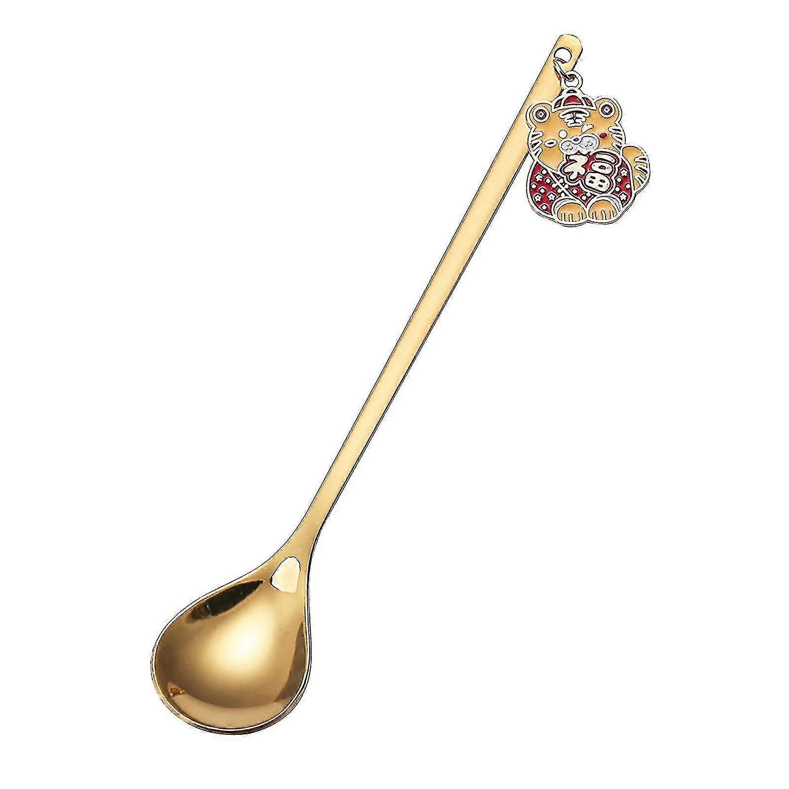 New Year Tableware Dessert Spoon Stirring Small Spoon Spoon New Year Gift Spoon