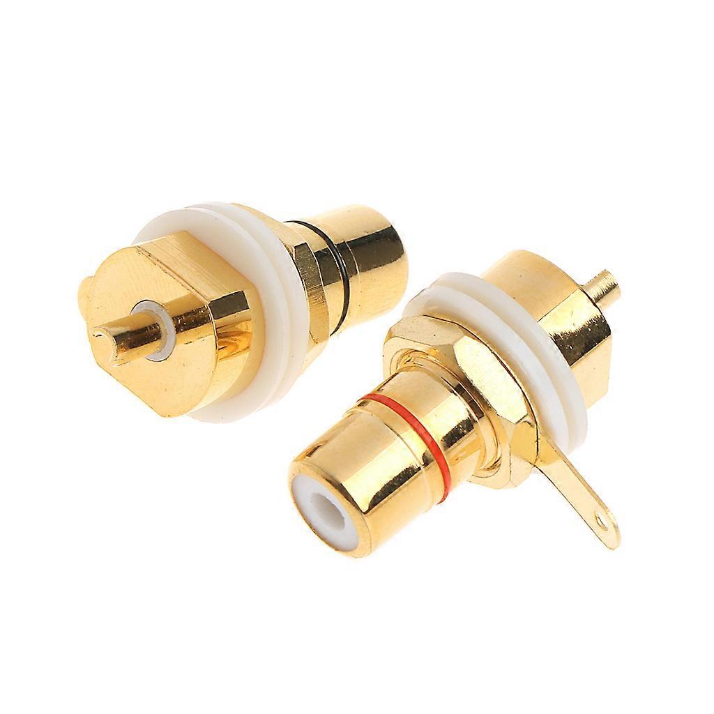 10pcs RCA Female Phono Connector Chassis Panel Mount Connector Gold