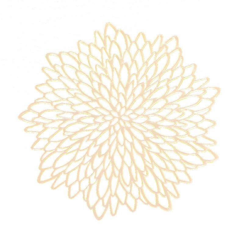 6pcs gold metal placemats plastic dining table placemats decoration for wedding