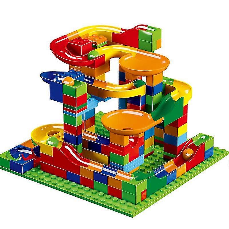 168pcs Marble Race Run Building Blocks Ball Slide Block With Base Creative Diy Toys