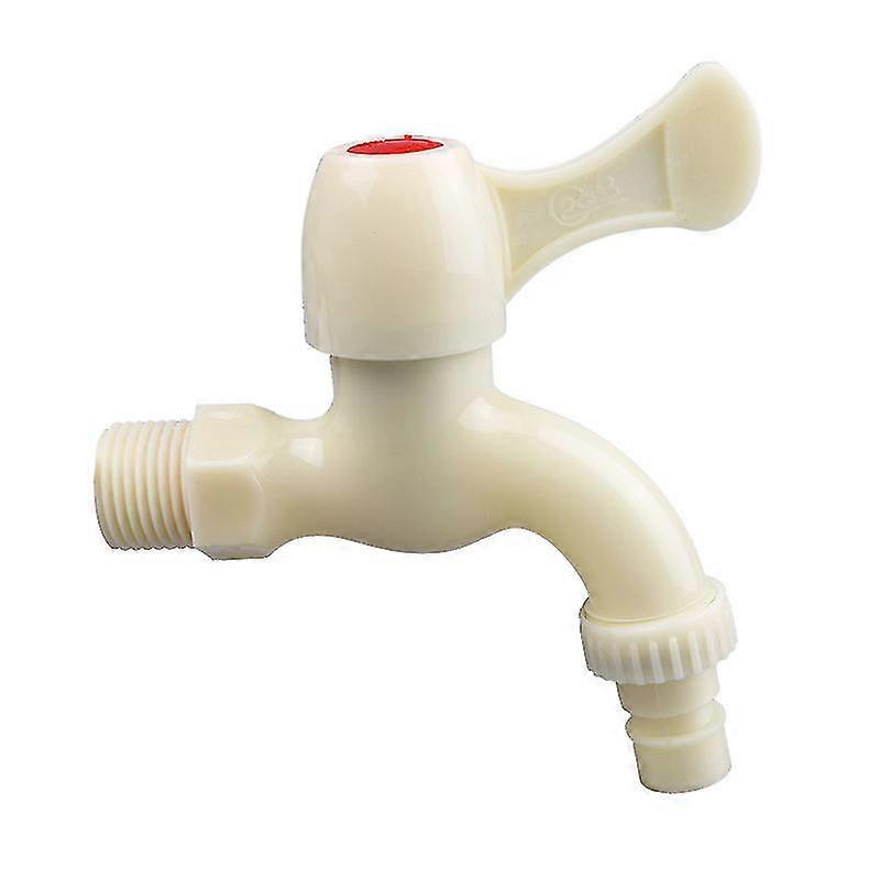 Pp Plastic Washing Machine Faucet Hose Bibb 1/2(1 Pcs, White)