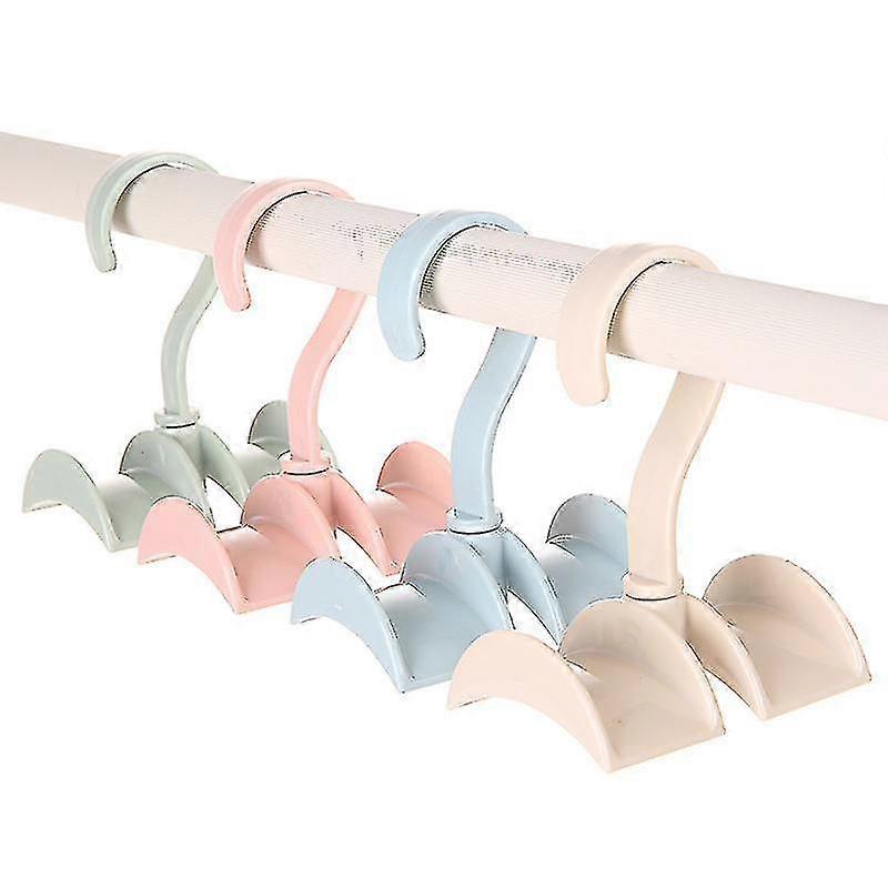 4pcs Bags Storage Rack Hook Wardrobe Silk Scarf Rotatable Hanger