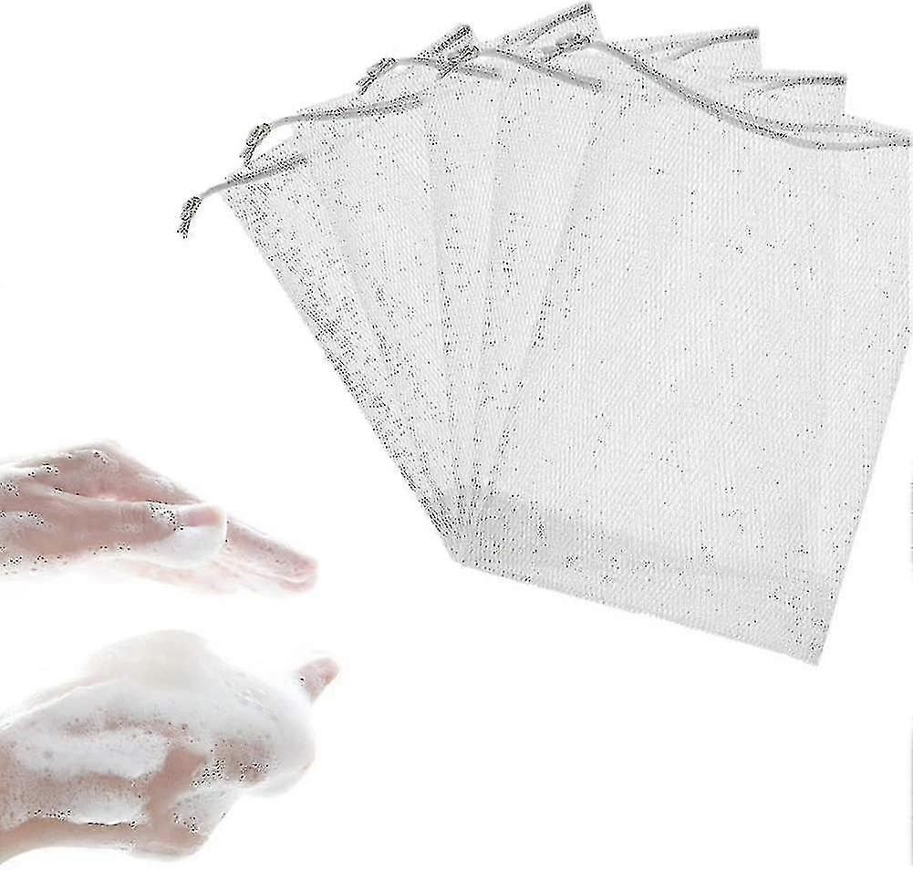 50x Soap Net Soap Bag Soap Saver Soap Scrap Bag Soap Sack Bubble Mesh Bags With Cord Cleaning Tools