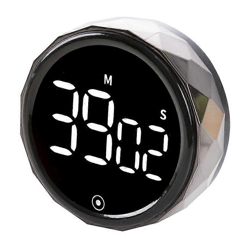 Kitchen Timer Digital Timer with Stopwatch and Countdown Function Aluminum Alloy Housing 2 Display Modes