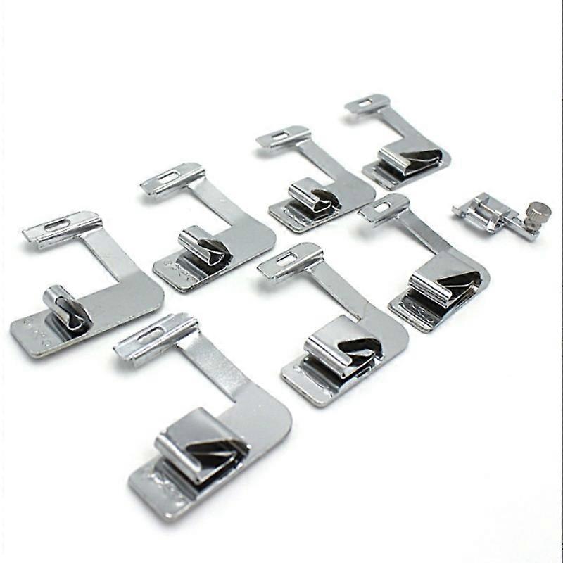 7Pcs Adjustable Rolled Hem Foot Sewing Machine  Hemmer Foot Set